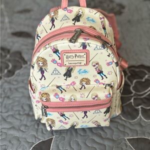 Loungefly Harry Potter Kids Backpack - Pink and Cream